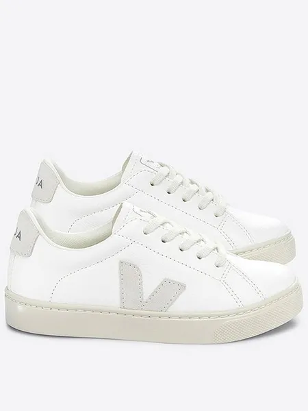 Image of VEJA white & beige esplar Youth trainers White & Beige UK 4 (EU 36)