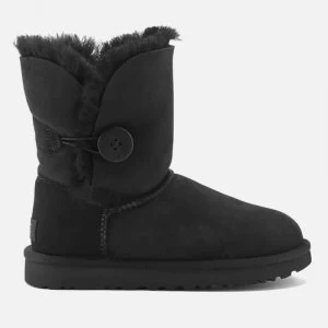 Image of UGG Womens Bailey Button II Sheepskin Boots - Black - UK 4