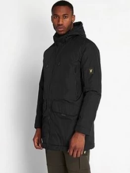 Image of Lyle & Scott Casuals Wadded Longline Parka - Black