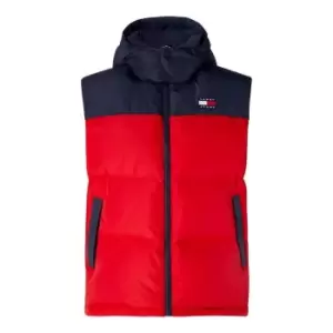 Image of Tommy Jeans Tjm Color Block Alaska Vest - Red