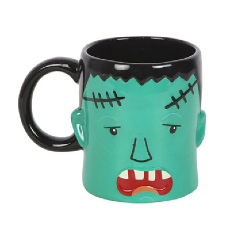 Image of Something Different Something Different Head Frankenstein 450ml Mug in Black One Size Unisex 5063750807416