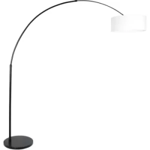 Image of Sienna Sparkled Light Arc Floor Lamp Black Matt