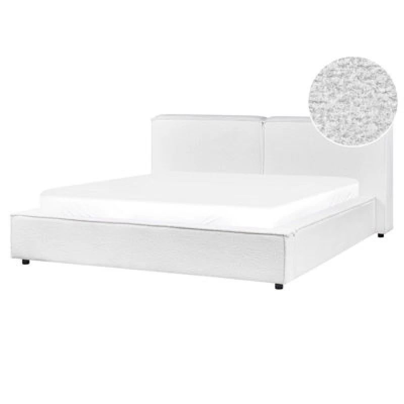 Image of Beliani Bed Boucle Linards 160 X 200 Cm (Eu King Size) White