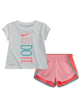 Image of Nike Younger Girl Sprinter Short Set - Pink, Size 12 Months, Women