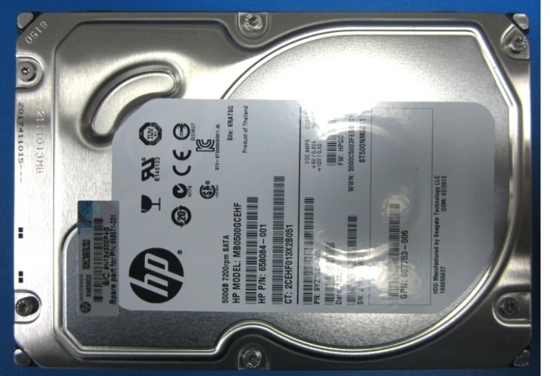 Image of HPE 659571-001 internal hard drive 500 GB 7200 RPM 3.5" Serial AT