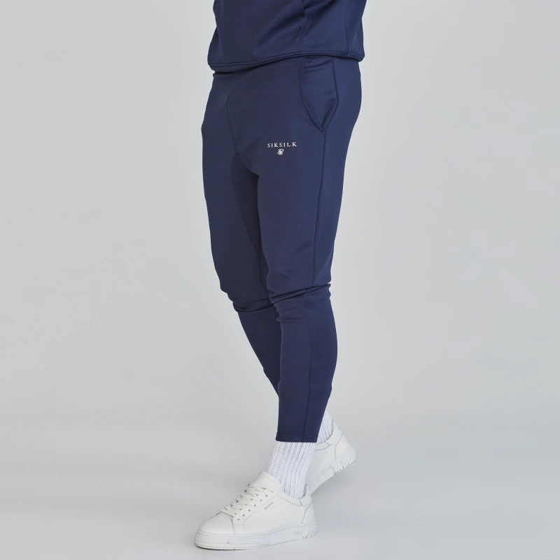 Image of SikSilk Essentials Poly Joggers Navy