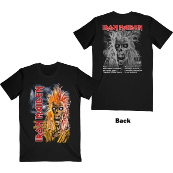 Image of Iron Maiden - First Album Track list V.3. Unisex Medium T-Shirt - Black