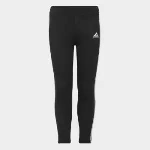 Image of 3-Stripes Cotton Leggings with Logo Print