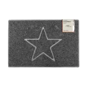 Image of Oseasons Star Large Embossed Doormat - Grey