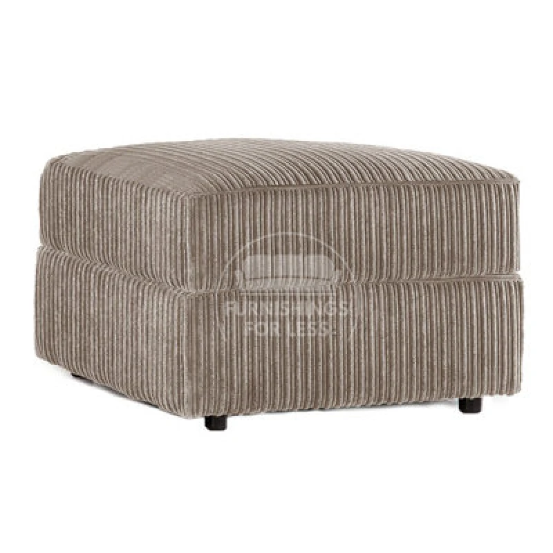 Image of Furnishings For Less UK Luxor Delta Ferguson Coffee Fabric Soft Jumbo Cord Footstool