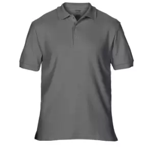 Image of Gildan Mens Premium Cotton Sport Double Pique Polo Shirt (M) (Charcoal)