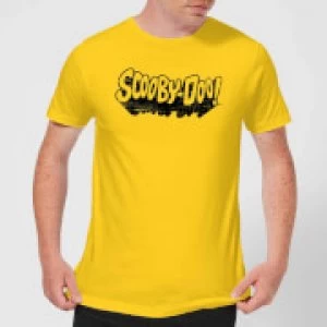 Image of Scooby Doo Retro Mono Logo Mens T-Shirt - Yellow - S