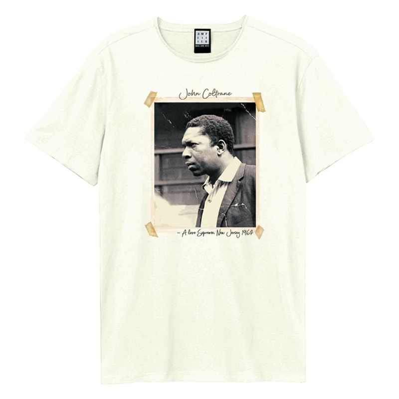 Image of Amplified Amplified Men A Love Supreme John Coltrane T-Shirt in White Size: X-Small White XS Male 5063806004783