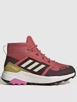 Image of Adidas Terrex Kids Trailmaker Waterproof Boots, Dark Red, Size 1.5