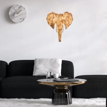 Image of Elephant - Walnut Walnut Decorative Wooden Wall Accessory