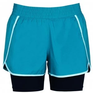 Image of New Balance 2 in 1 Shorts Ladies - Blue/Black