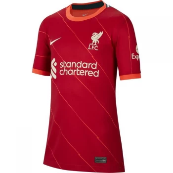 Image of Nike Liverpool Home Shirt 2021 2022 Junior - Red