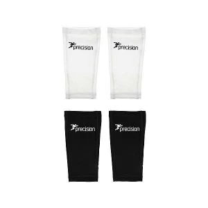 Image of Precision Pro Matrix Shinguard Sleeves White/Black Small