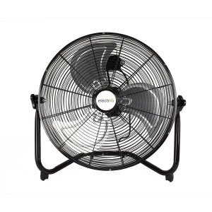Image of electriQ 18" Black High Velocity Floor Fan.