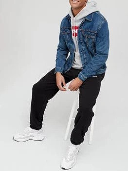 Image of Levis Washed Denim Trucker Jacket - Medium Indigo