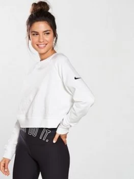 Image of Nike Training Versa Crop Sweat Top White Size XL Women