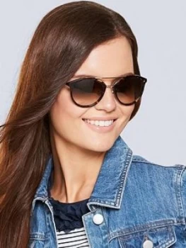 Image of Juicy Couture Brow Bar Sunglasses Tortoiseshell Brown Women