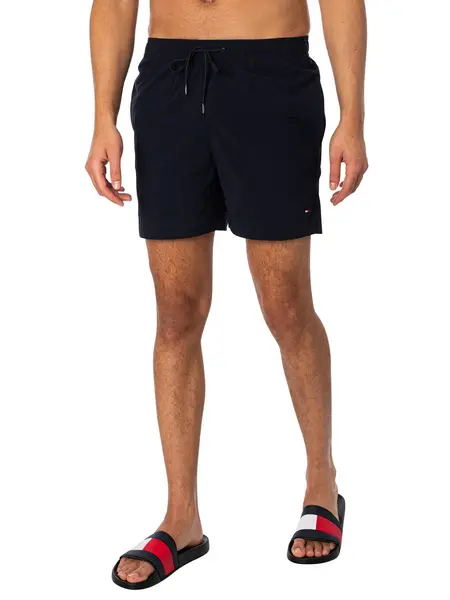 Image of Tommy Hilfiger Medium Drawstring Swim Shorts Desert Sky L