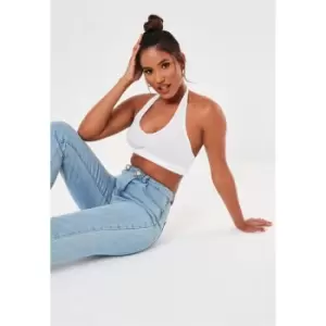 Image of Missguided Halter Bralet - White