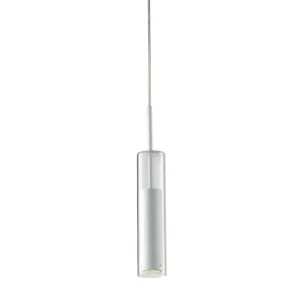 Image of TABOO Slim Pendant Ceiling Light White 7x47cm
