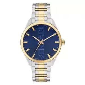 Image of Gents V-Vertical Stainless Steel Blue Watch VE3H00422