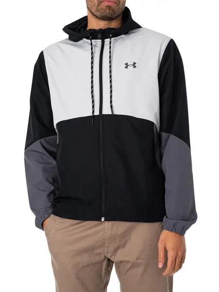Image of Under Armour Legacy Windbreaker Jacket Grey/Black M