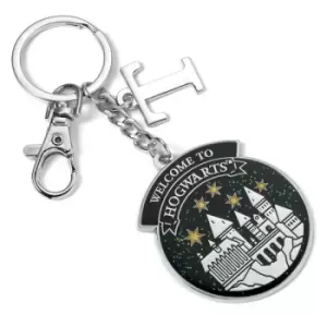 Image of Harry Potter Personalised Hogwarts Keyring T Initial
