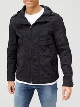Image of Hugo Boss Onic 1-D Nylon Hooded Jacket Black Size M Men