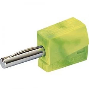 Image of Jack plug Plug straight Pin diameter 4mm Green yellow WAGO