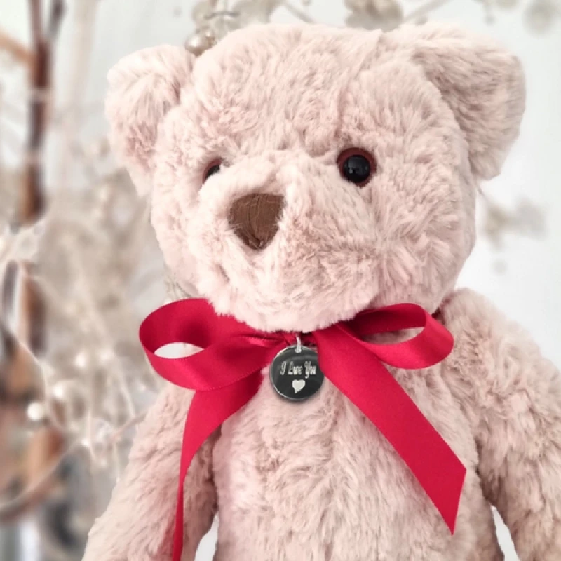 Image of Aye Do Gifts I Love You Teddy Bear & Engraved Charm