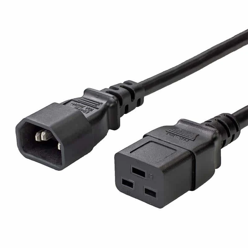 Image of FDL 2M IEC C14 PLUG TO IEC C19 SOCKET POWER EXTENSION CABLE