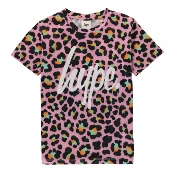 Image of Hype Pink Disco Leopard Kids T-Shirt - Pink