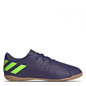 Image of adidas Nemeziz Messi 19.4 Childrens Indoor Football Trainers - Indigo/Green