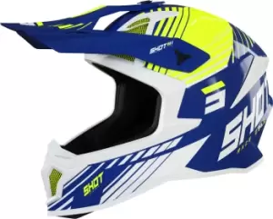 Image of Shot Lite Fury Motocross Helmet, blue-yellow, Size L, blue-yellow, Size L