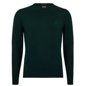 Image of Boss Baram-L V Neck Sweater - Green