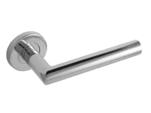 Image of Eclipse 34409 PSS 19mm Mitred Door Handle Set Fire Rated Stainless Steel