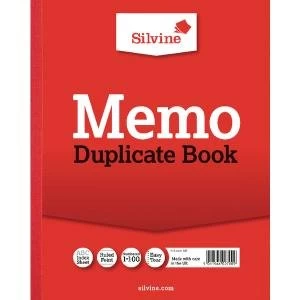 Image of Silvine Duplicate Memo Book 254x203mm Pack 6 66704SC