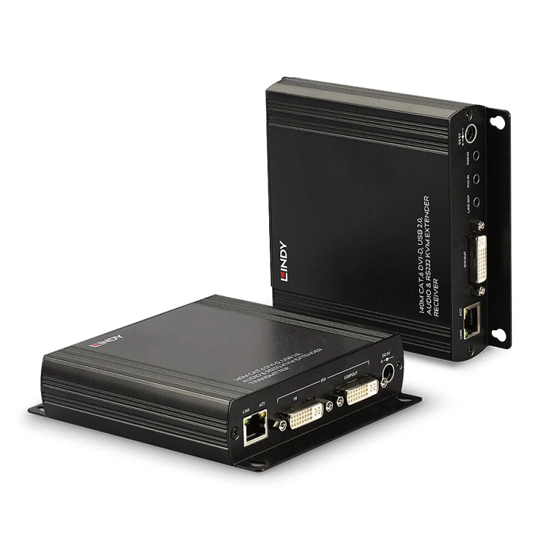 Image of Lindy 140m Cat.6 DVI-D, USB, Audio & RS-232 KVM Extender