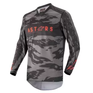 Image of Alpinestars Racer Tactical Jersey Black Gray Camo Red Fluo L