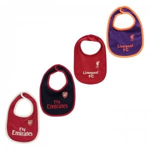 Image of Team Football 2pk Bibs Babies - Arsenal