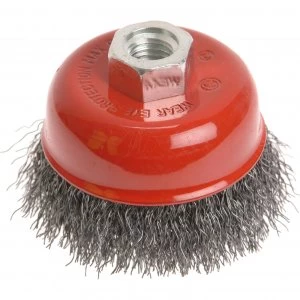 Image of Faithfull Crimped Wire Cup Brush 75mm M14 Thread