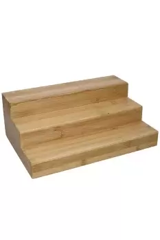 Image of Bamboo Three Tier Cupboard Shelf Organiser