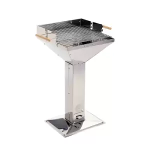 Image of Landmann Stainless Steel Square Grill Pedestal BBQ
