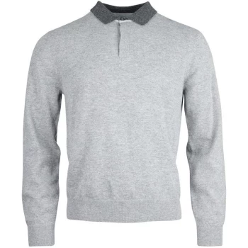 Image of Barbour Gladstone Knitted Polo Shirt - Grey Marl GY31