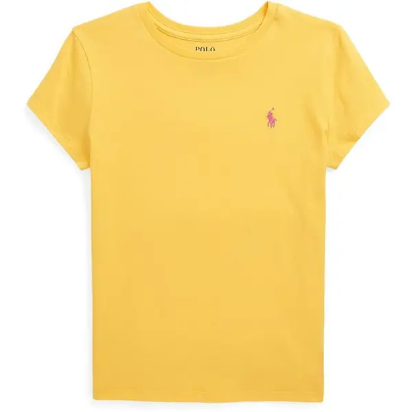 Image of POLO RALPH LAUREN Cotton Jersey Crewneck T-Shirt Girls - Multi 11 - 12 Years